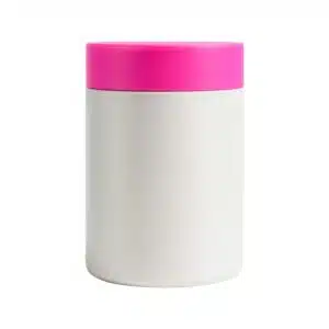 Pote 1kg Branco c/ tampa Rosa