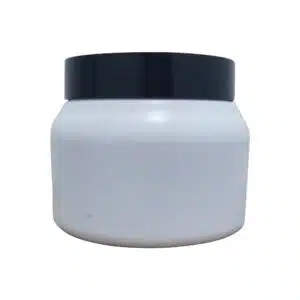 Pote 300g Branco c/ tampa preta