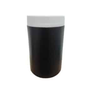 Pote 1kg Preto c/ tampa Branca