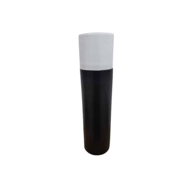 Frasco Belgica Preto 300ml c/ Sobre Tampa Branca
