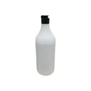 Frasco Branco 300ml c/ Tampa Preta