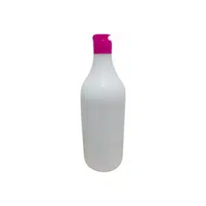 Frasco Branco 300ml c/ Tampa Rosa