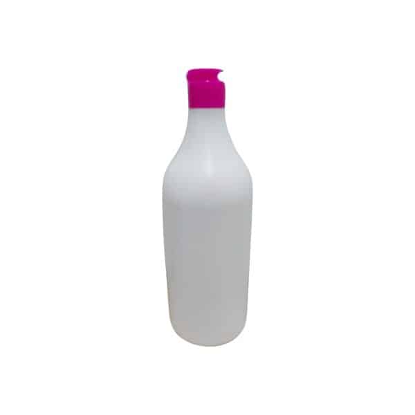 Frasco Polo Girafa Branco 300ml c/ Tampa Rosa