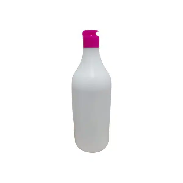 Frasco Branco 300ml c/ Tampa Rosa