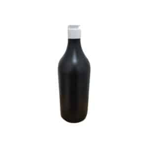 Frasco Preto 300ml c/ Tampa Branca