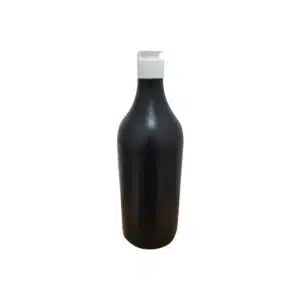 Frasco Preto 300ml c/ Tampa Branca