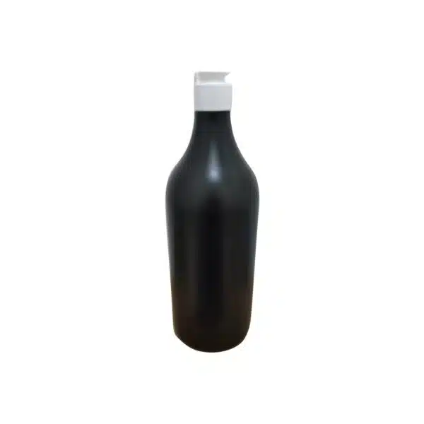 Frasco Preto 300ml c/ Tampa Branca