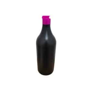 Frasco Preto 300ml c/ Tampa Rosa