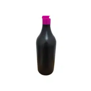 Frasco Preto 300ml c/ Tampa Rosa