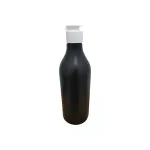 Frasco Preto 300ml c/ Tampa Branca