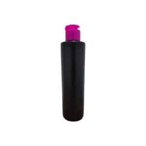 Frasco Preto 300ml c/ Tampa Rosa