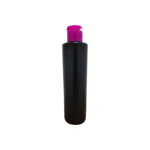 Frasco Preto 300ml c/ Tampa Rosa