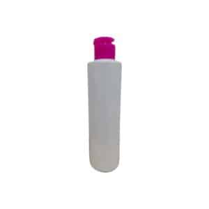 Frasco Branco Baixo 500ml c/ Tampa Rosa