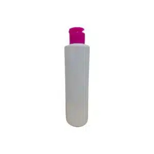 Frasco Branco Baixo 500ml c/ Tampa Rosa