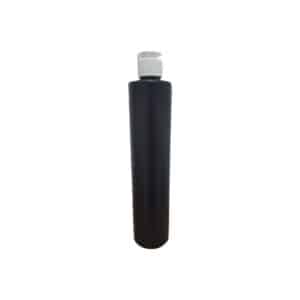 Frasco Preto Alto 500ml c/ Tampa Branca