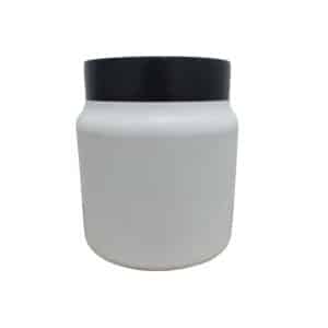 Pote 500g Branco c/ tampa Preta