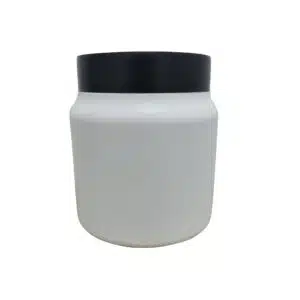 Pote 500g Branco c/ tampa Preta