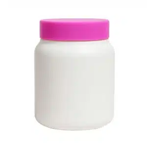 Pote Ombrando 1Kg Branco c/ Tampa Rosa