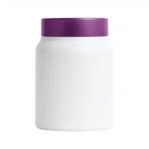 Pote 500grs Branco c/ tampa Lilás