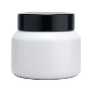 Pote 300g Branco c/ tampa preta