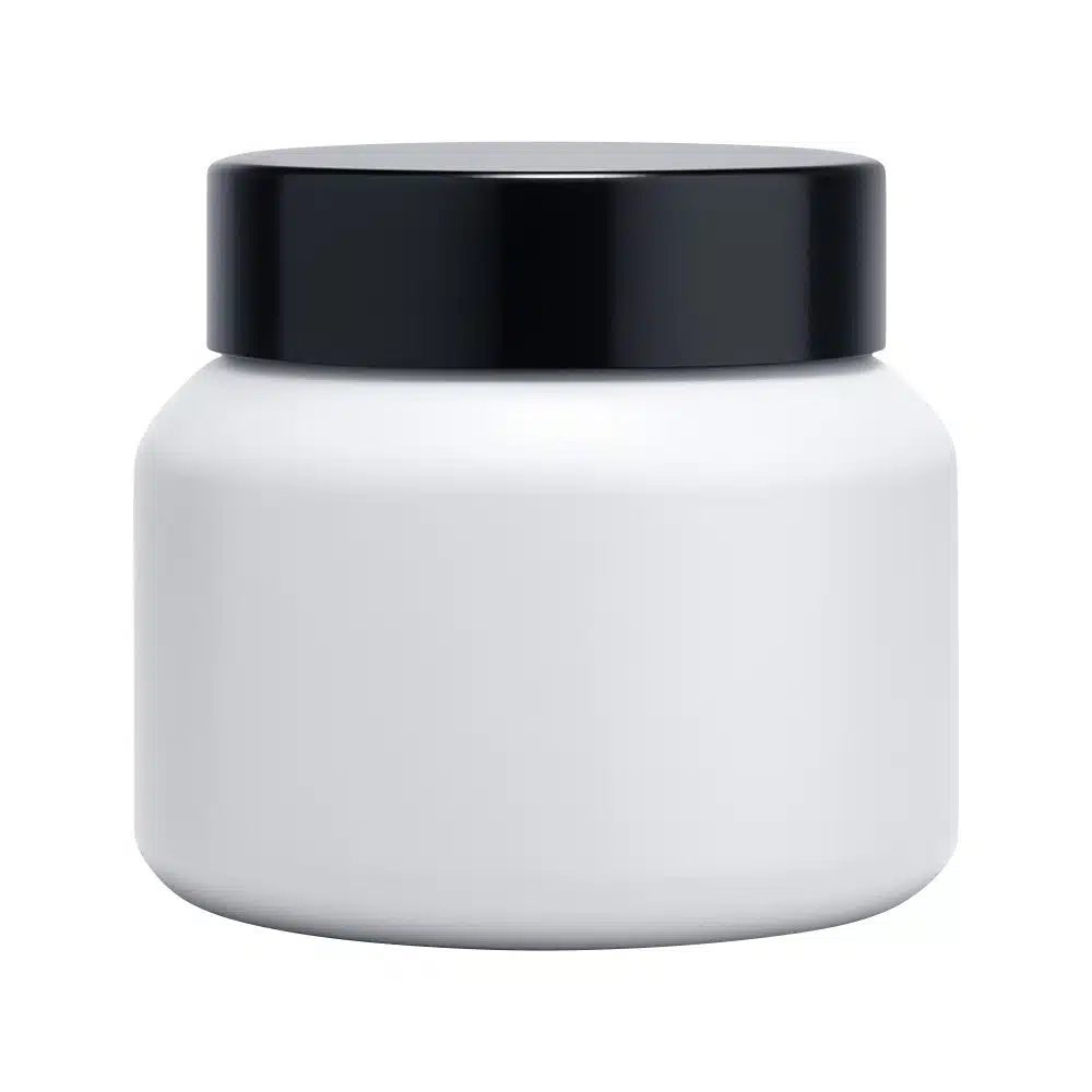 Pote 300g Branco c/ tampa preta