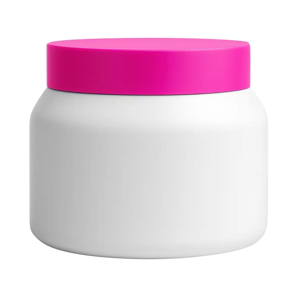 Pote 300g branco e tampa hot dourado