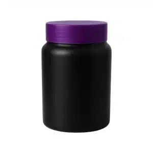 Pote Ombrado 1kg Preto c/ tampa Roxa