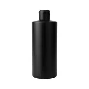 Frasco Preto 500ml Baixo c/ Tampa Preta