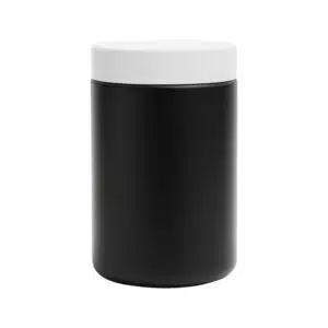 Pote 1kg Preto c/ tampa Branca